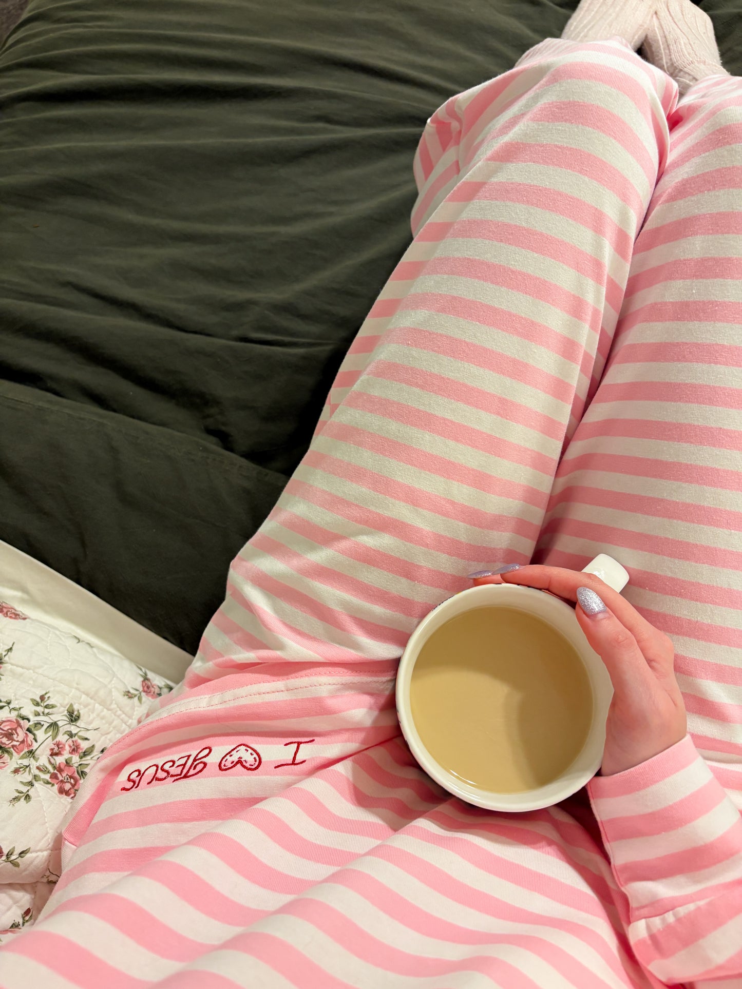 I ♡ Jesus light pink set