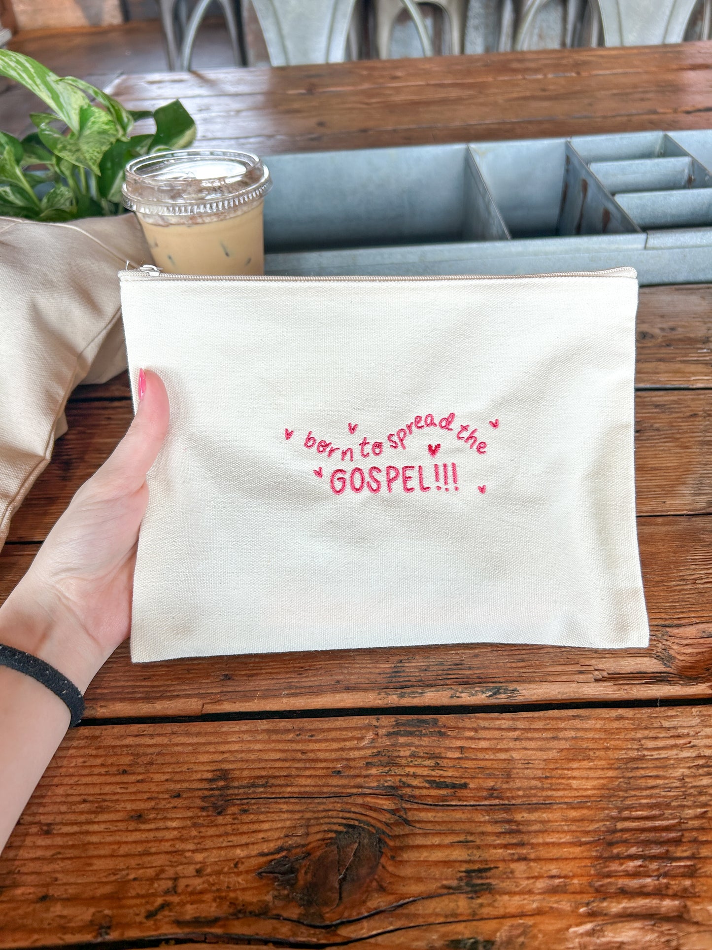 Bible Study canvas pouch
