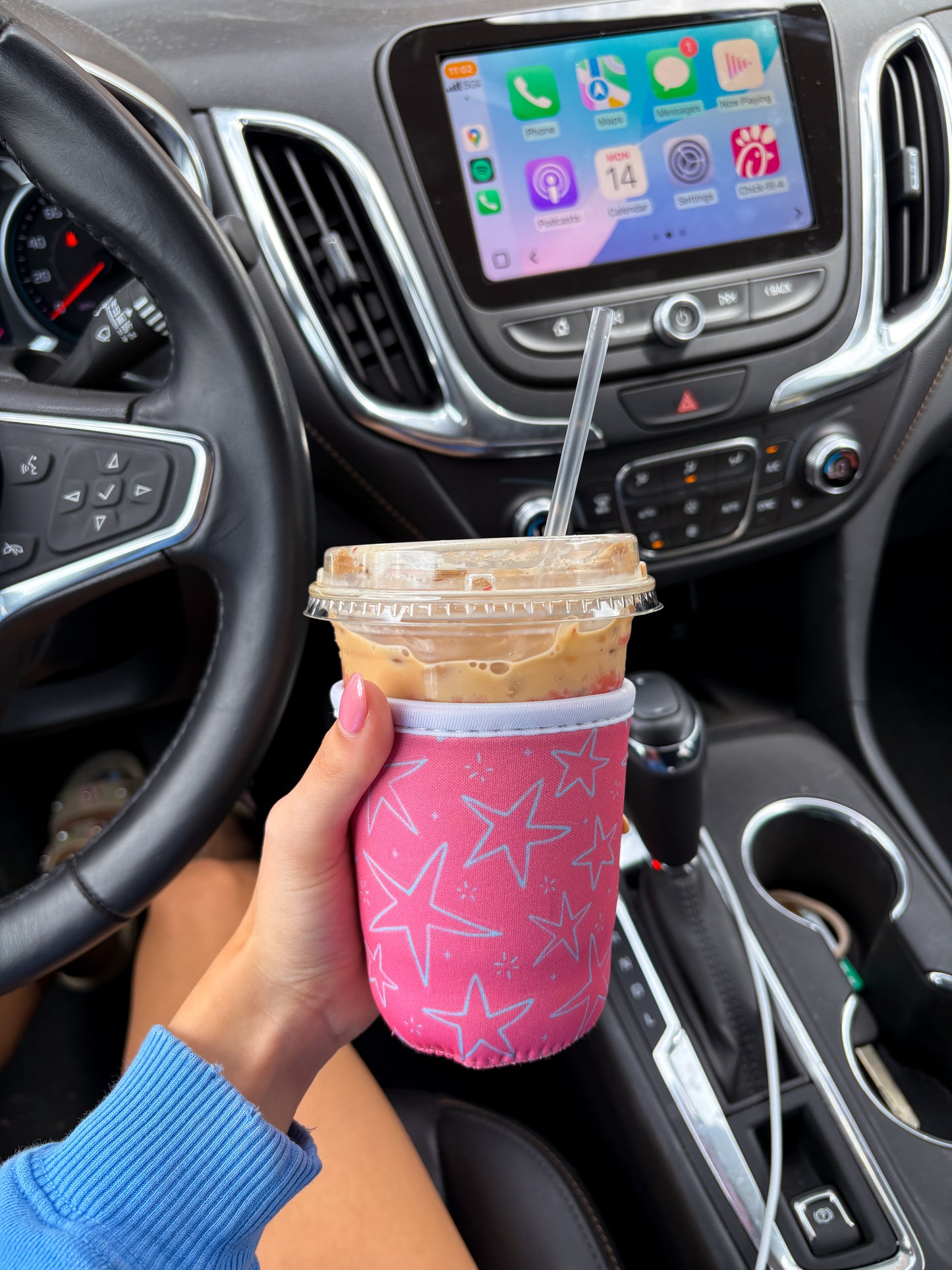 Pink Star coozie