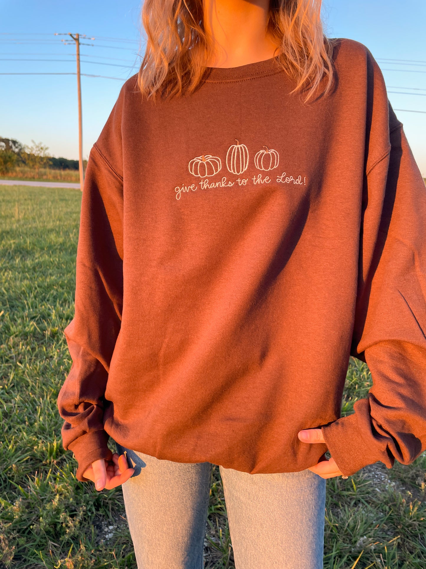 Give Thanks crew - brown!