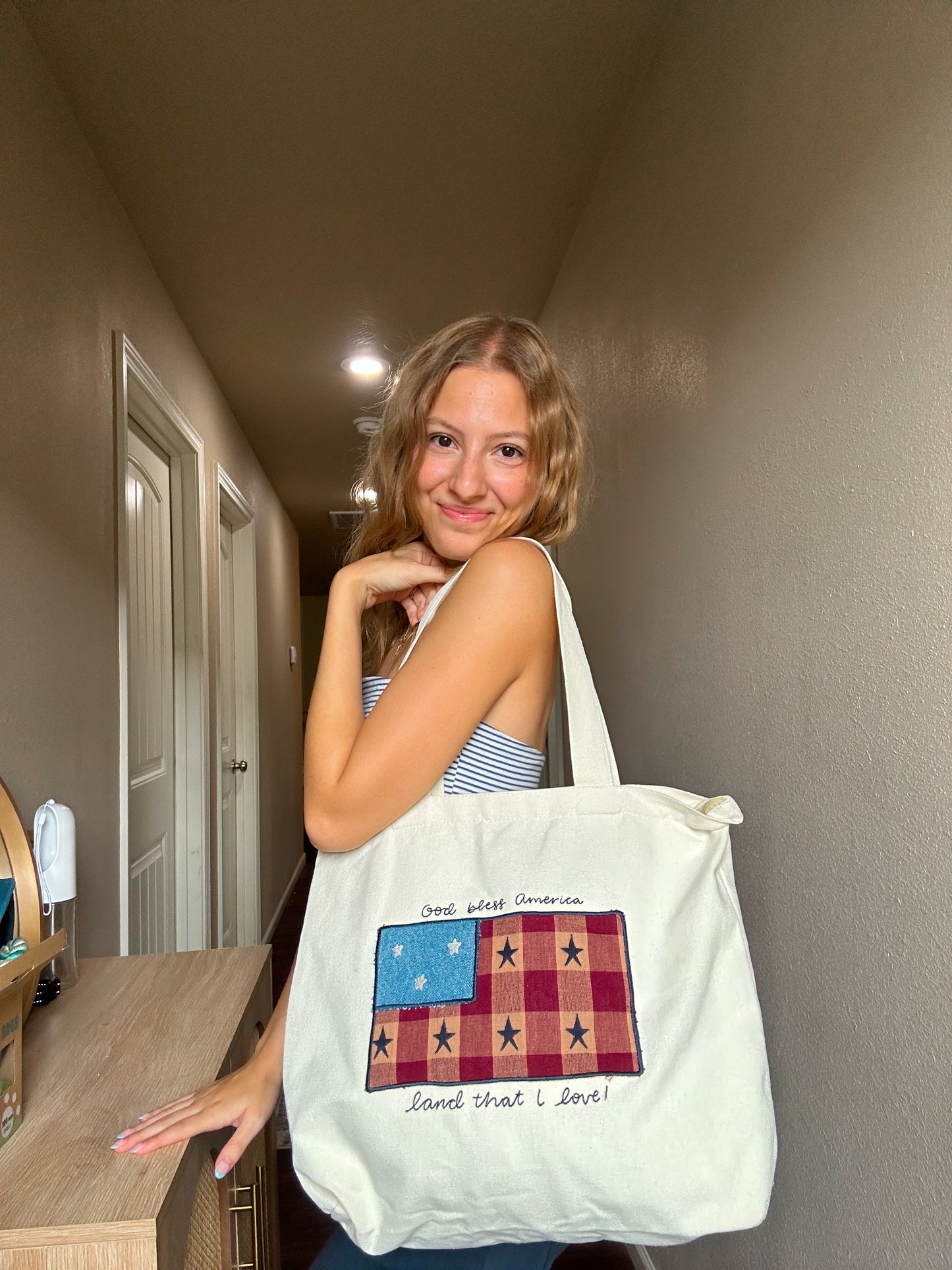 God Bless America tote