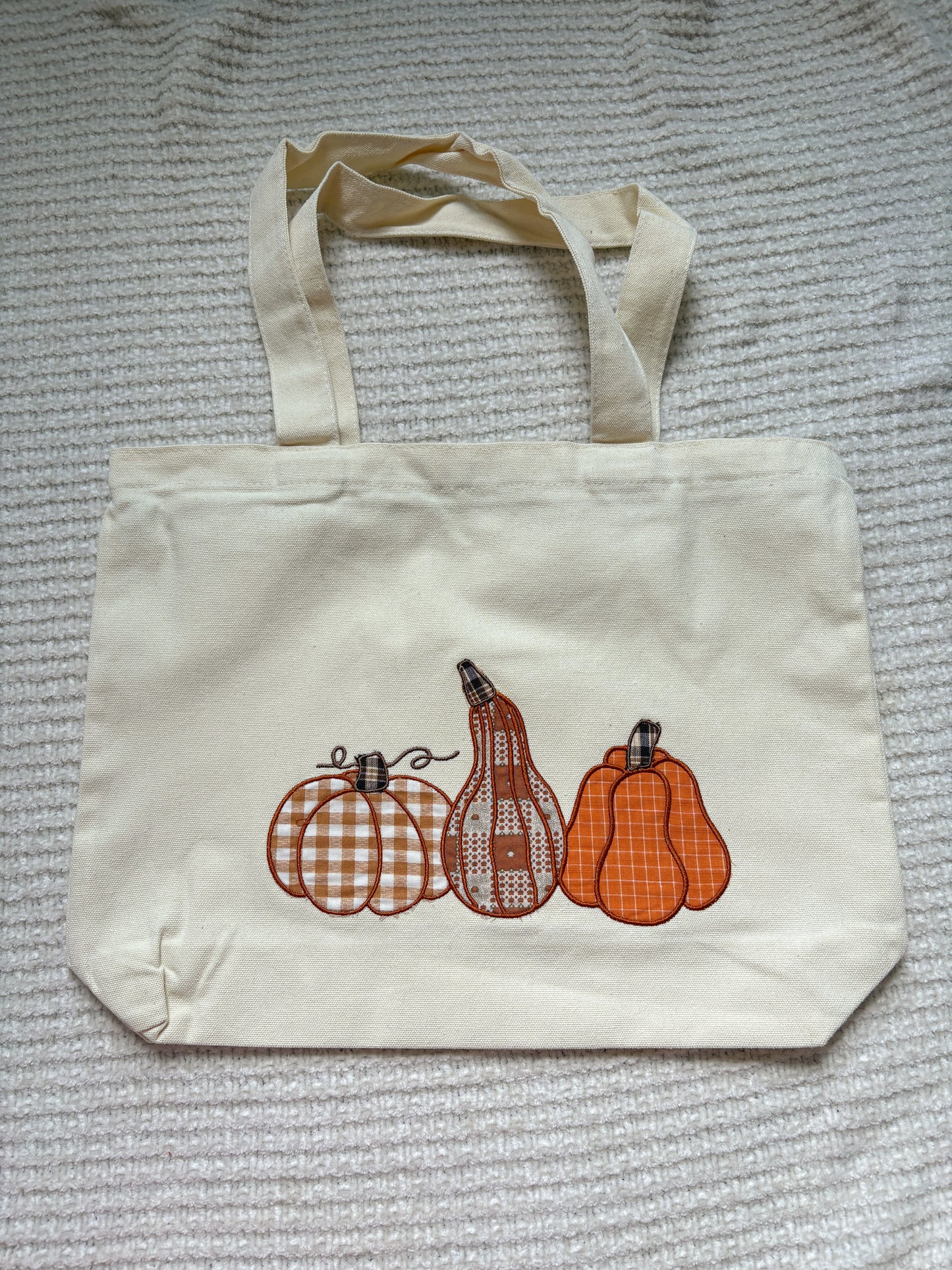 Pumpkin patchwork tote