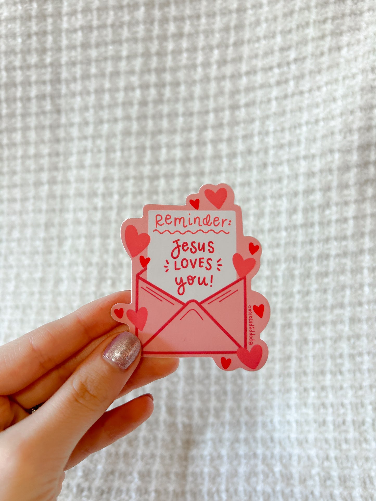 “Jesus Loves You” sticker