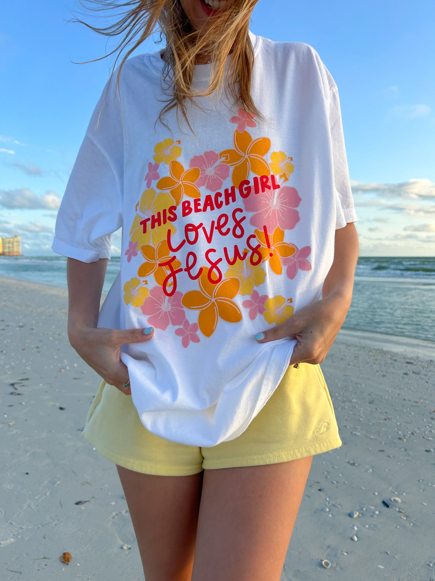 Beach Girl tee (white)