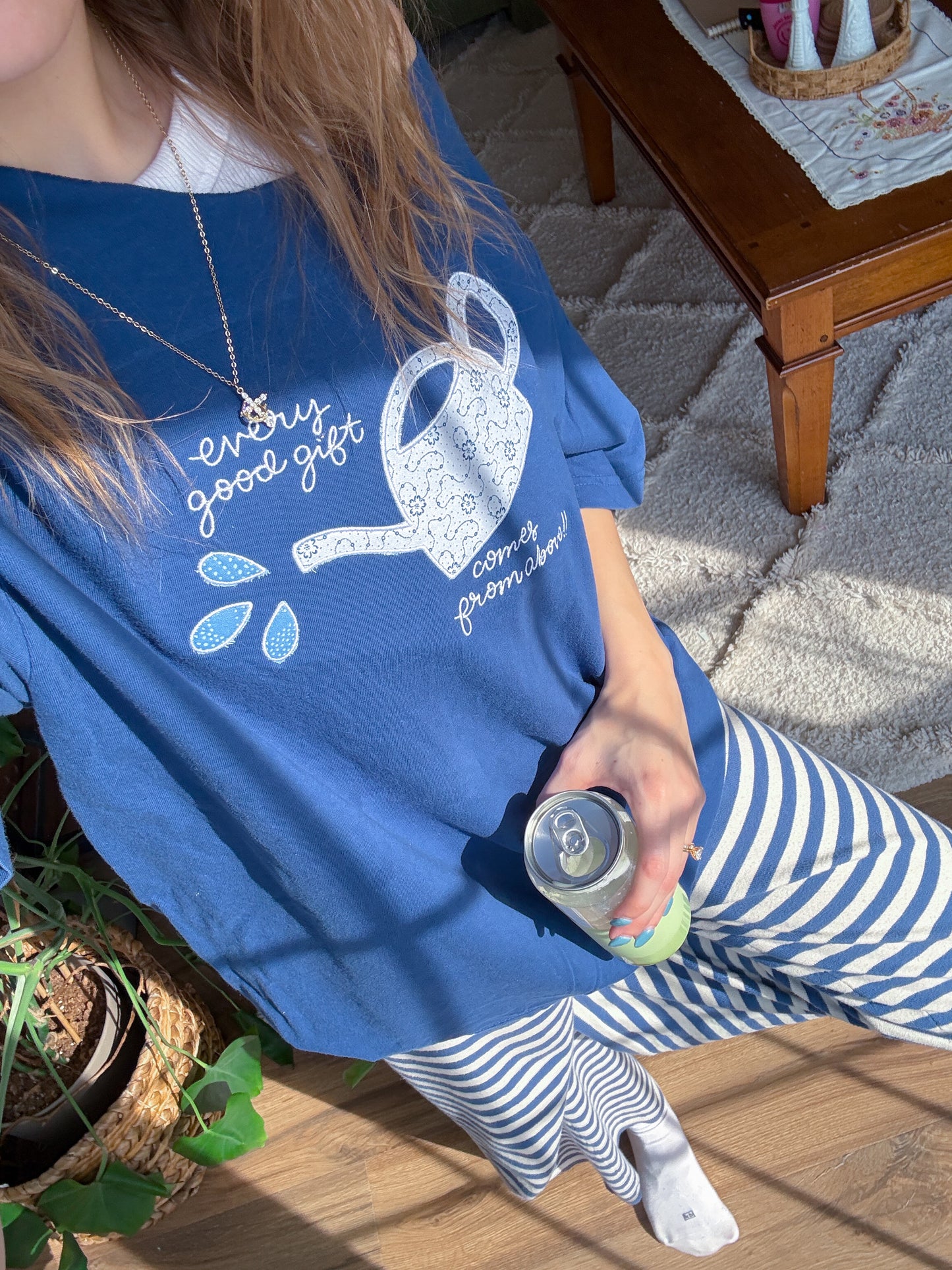 Watering Can patchwork tee