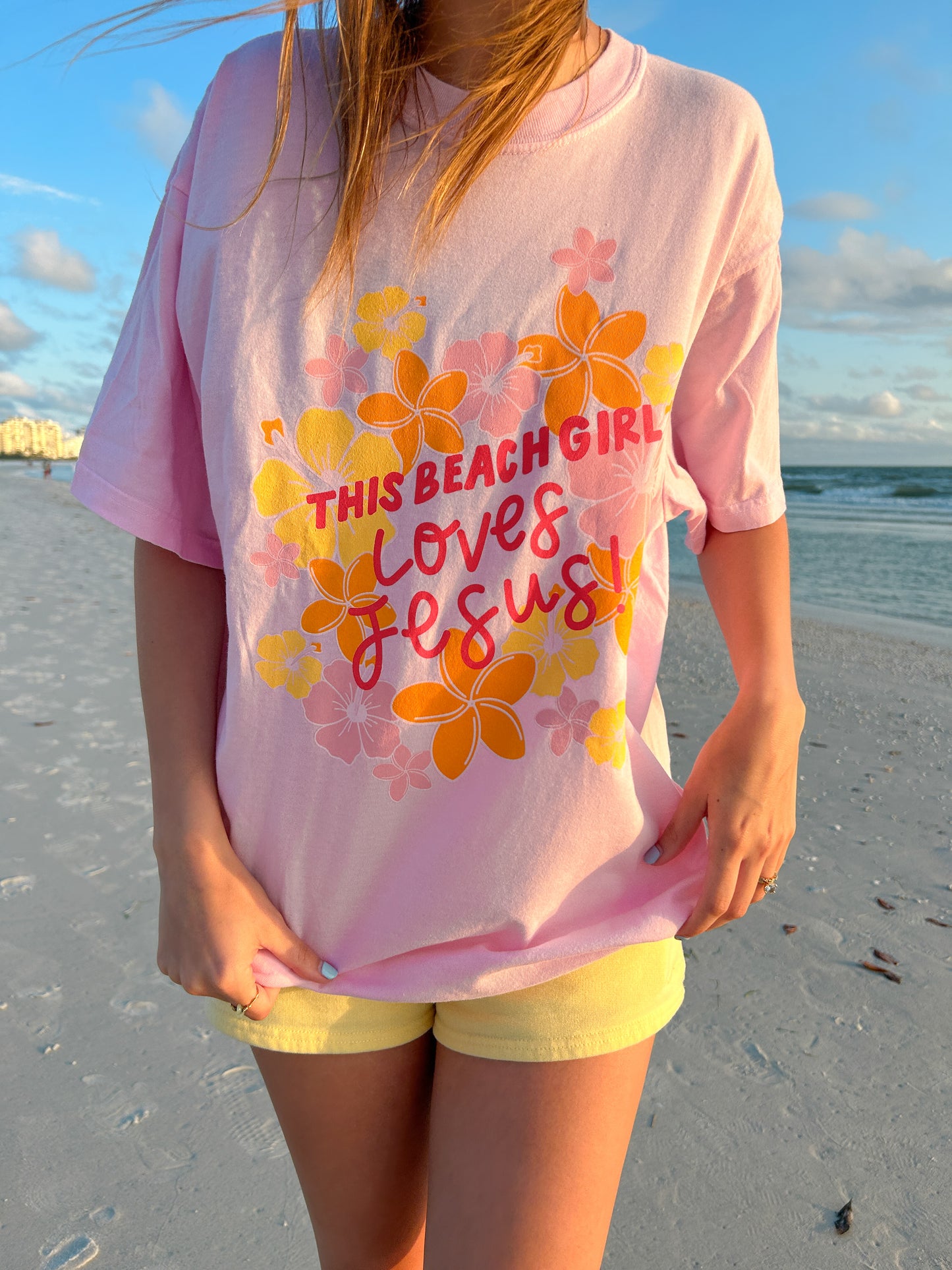 Beach Girl tee (pink)