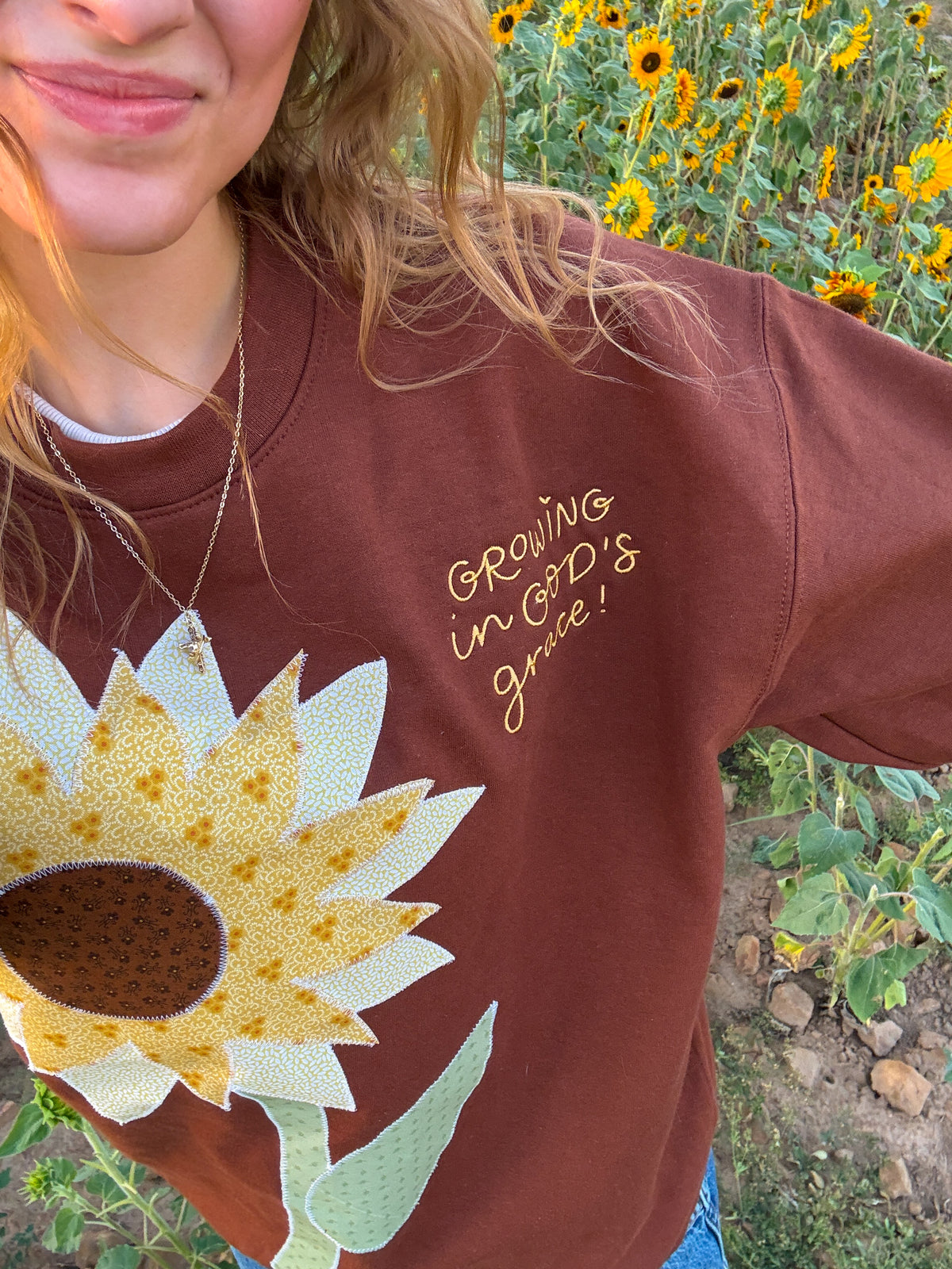 PREORDER Sunflower patchwork crew