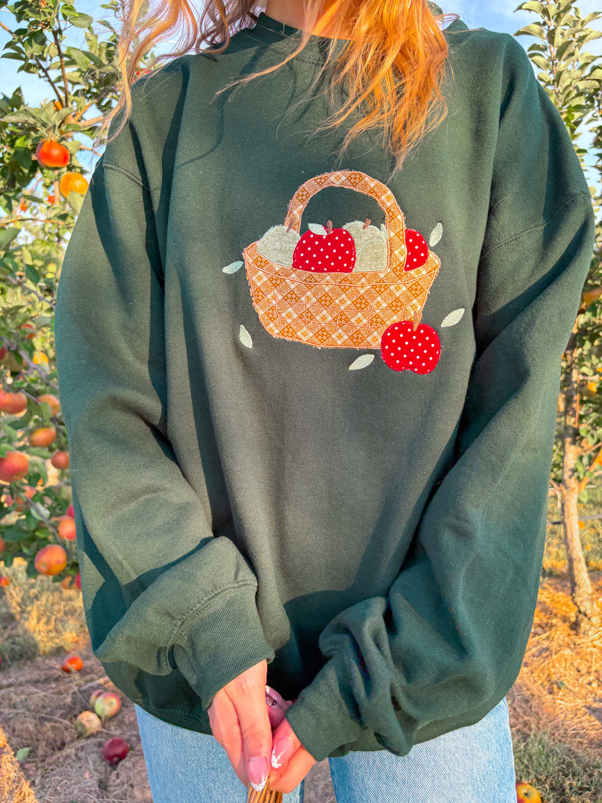 Apple Basket patchwork crew (green)