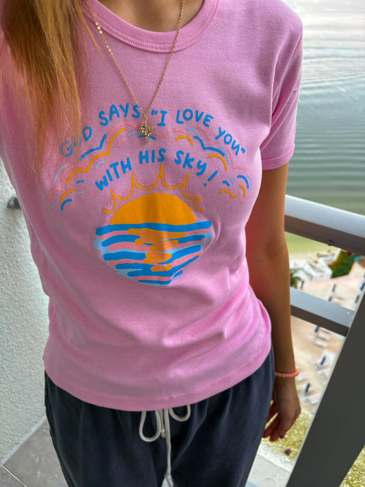 Sunset Baby Tee (pink)