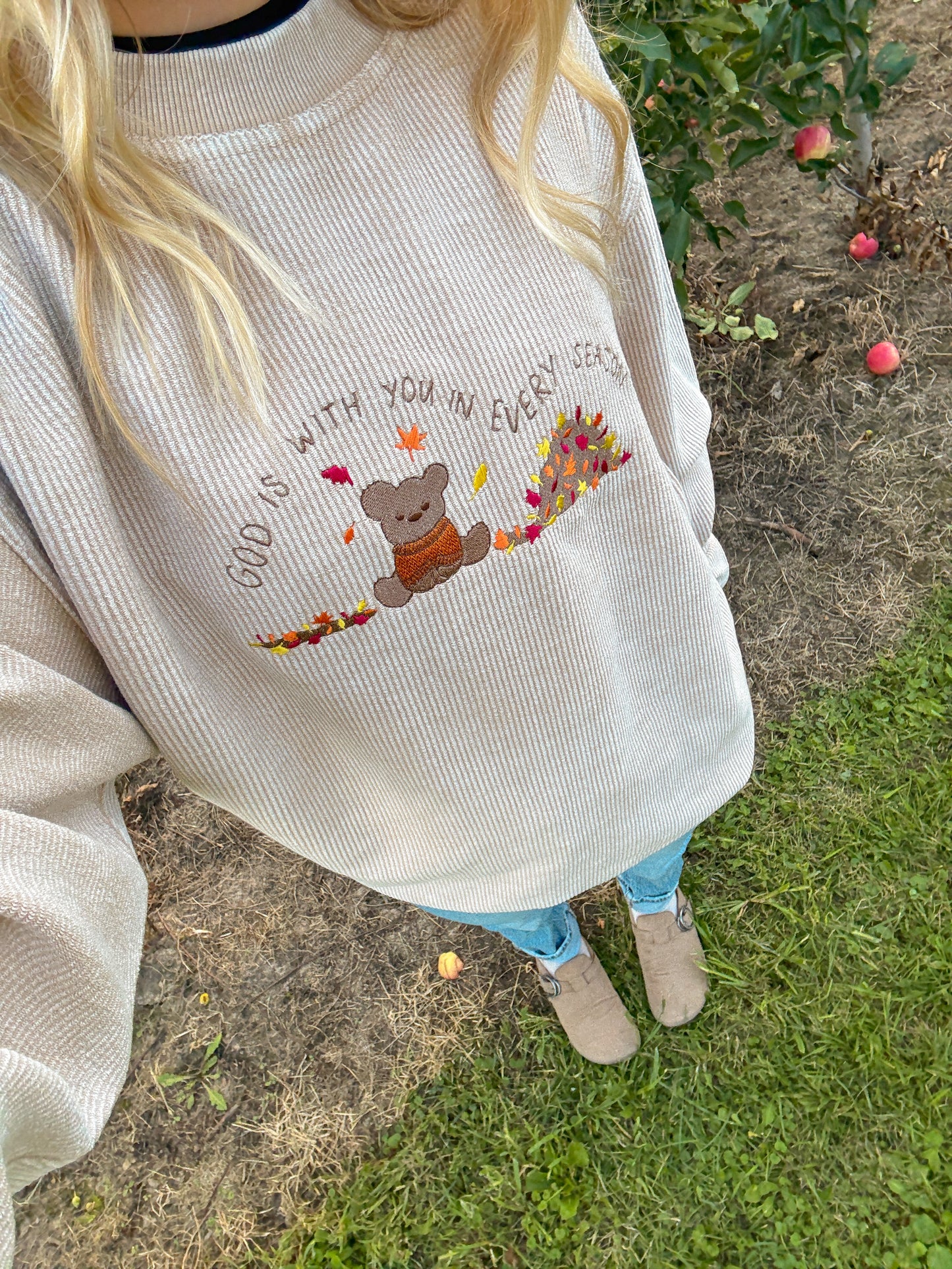 Teddy Bear corded crew