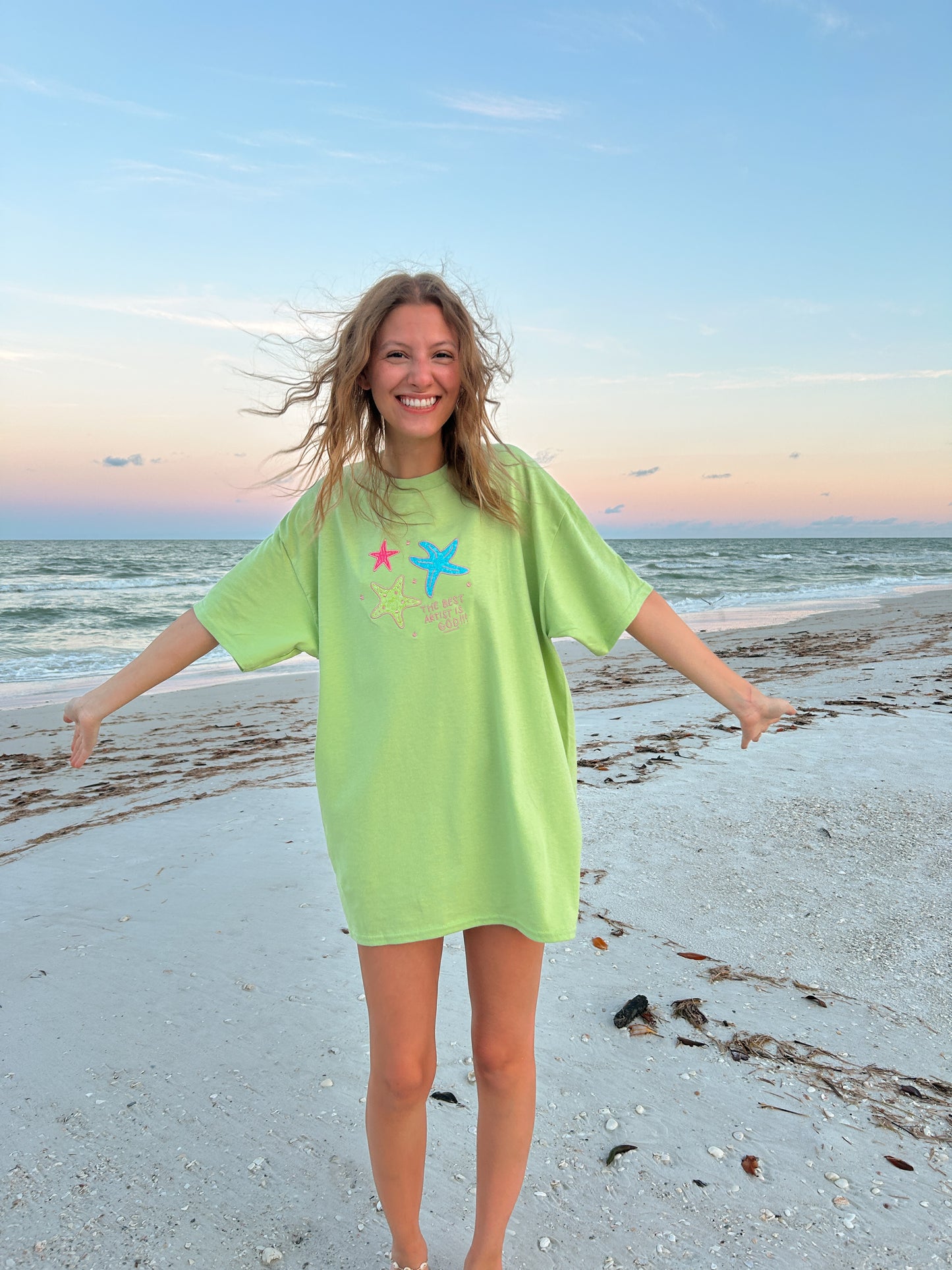 Starfish tee (green)