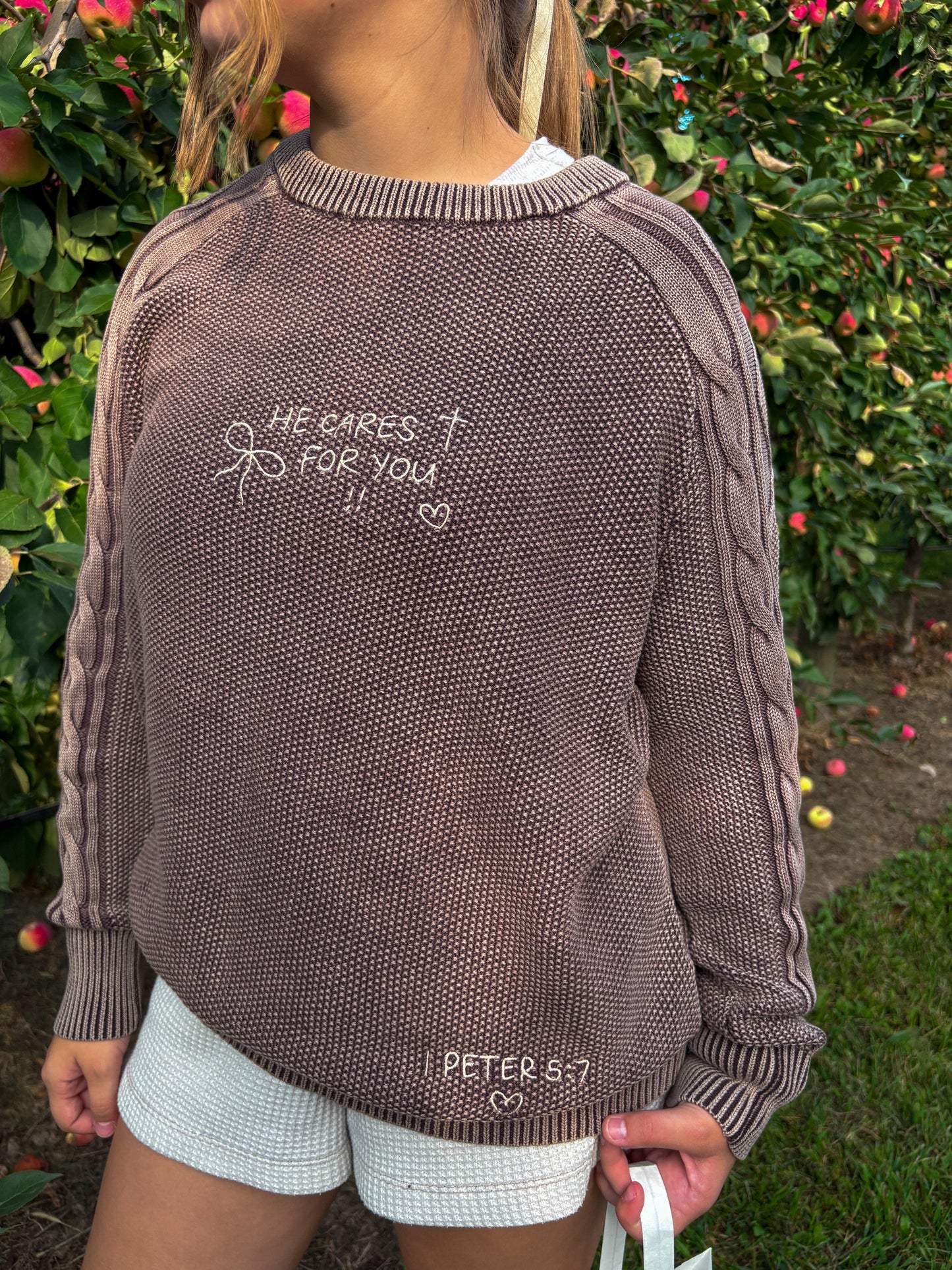 1 Peter 5:7 sweater