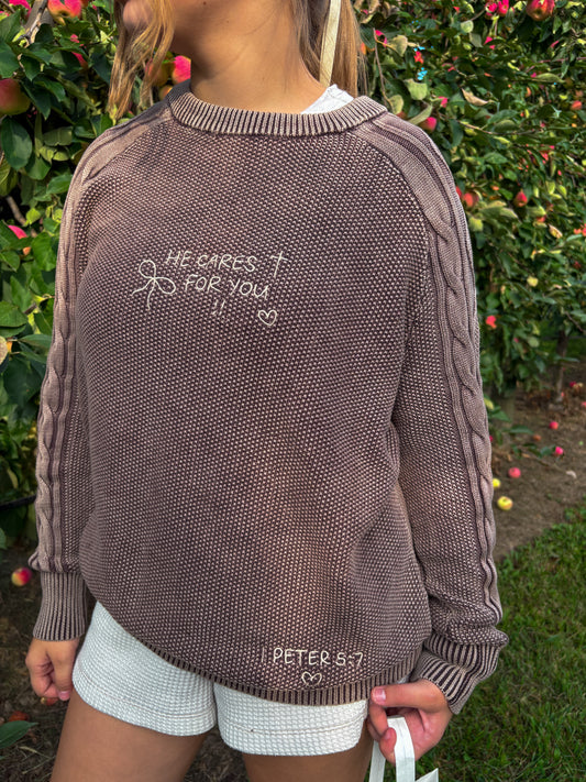 1 Peter 5:7 sweater