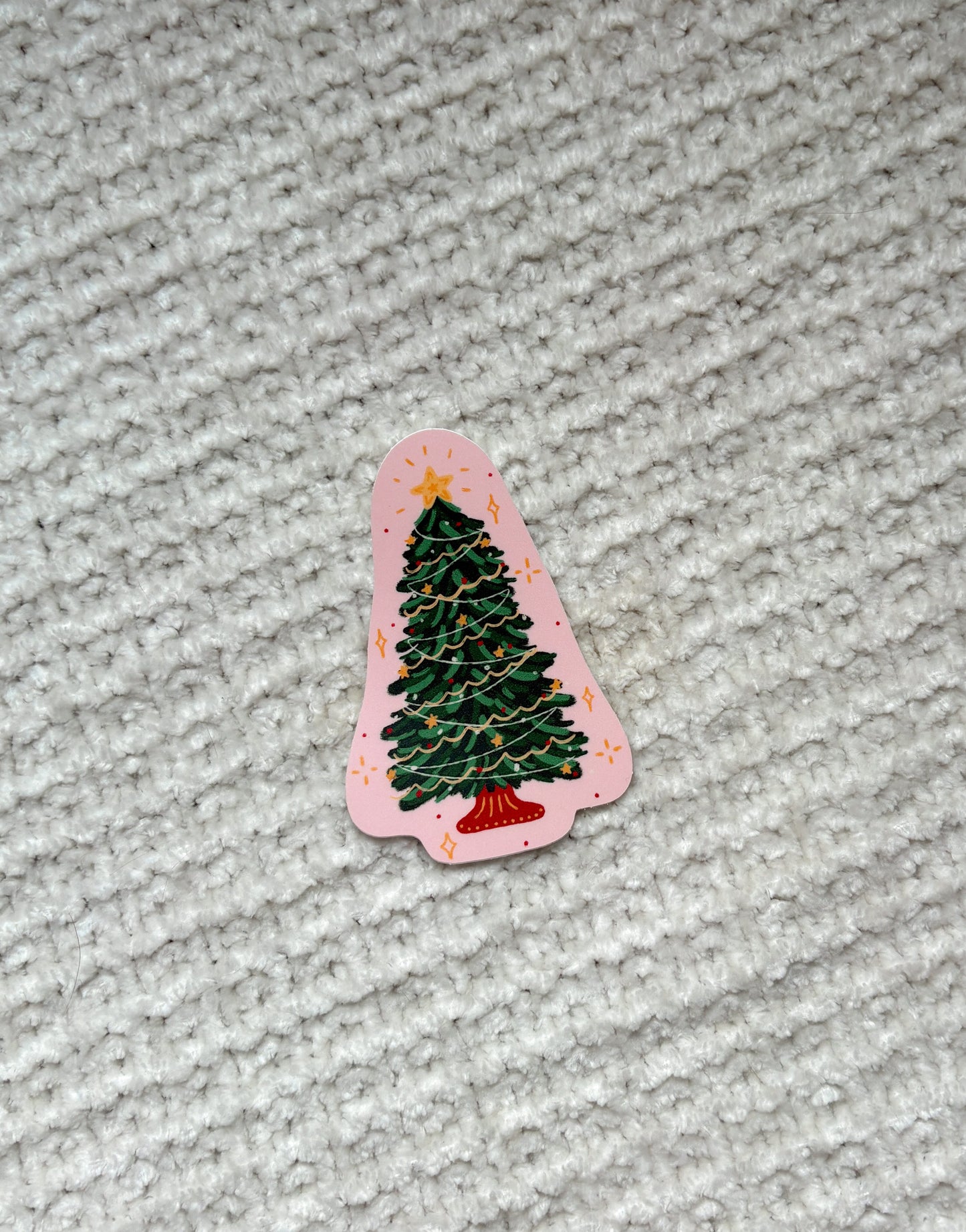 Pink Christmas Tree sticker