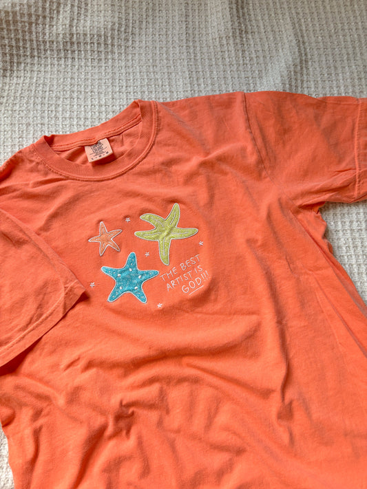 Starfish tee (orange)
