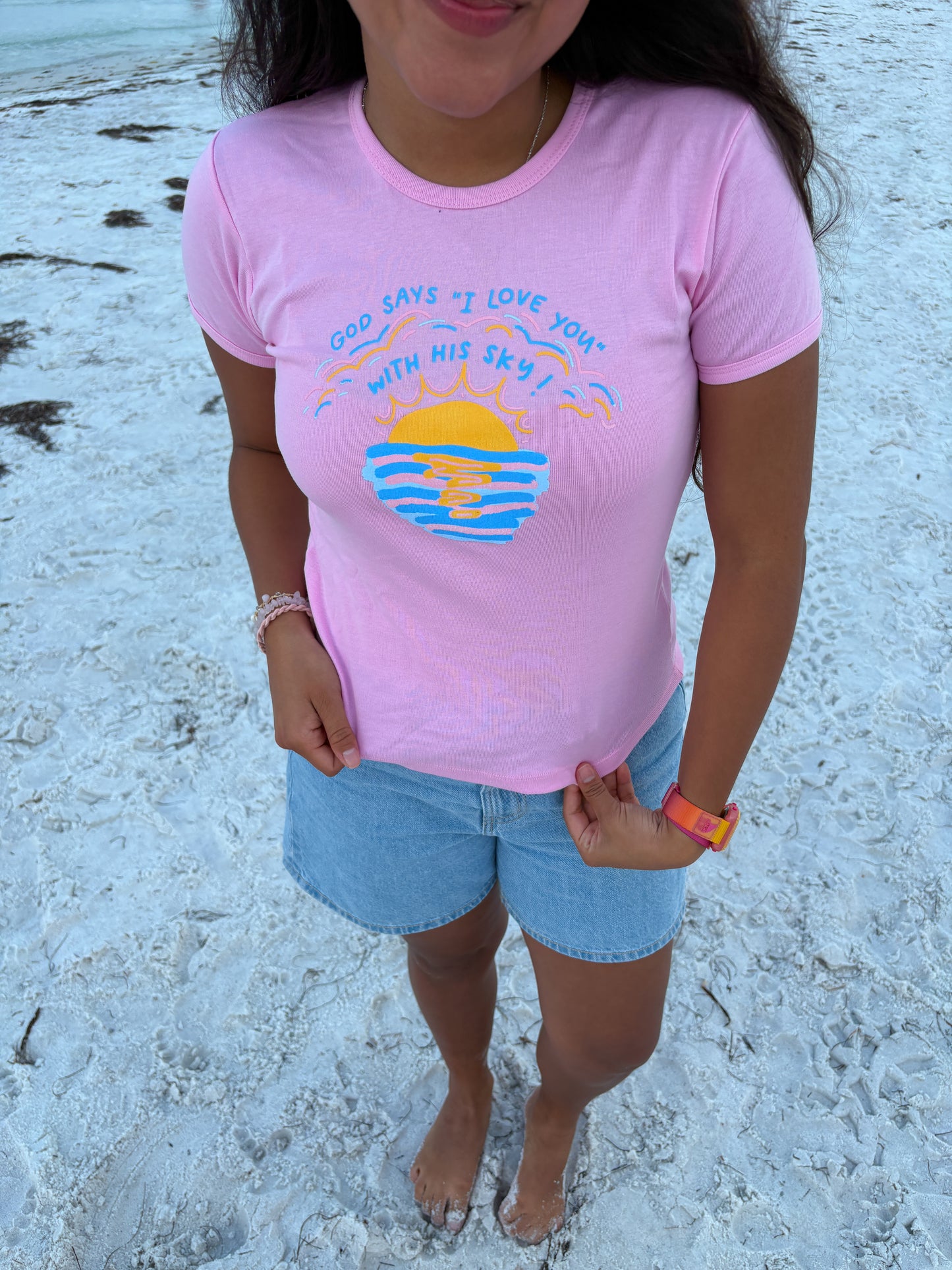 Sunset Baby Tee (pink)