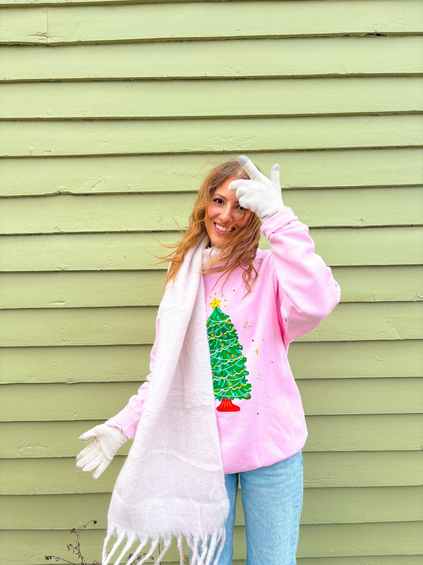 Pink Christmas Tree crew