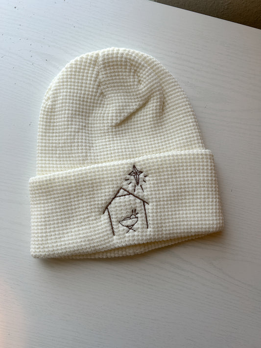 *OOPSIE* White Nativity Beanie