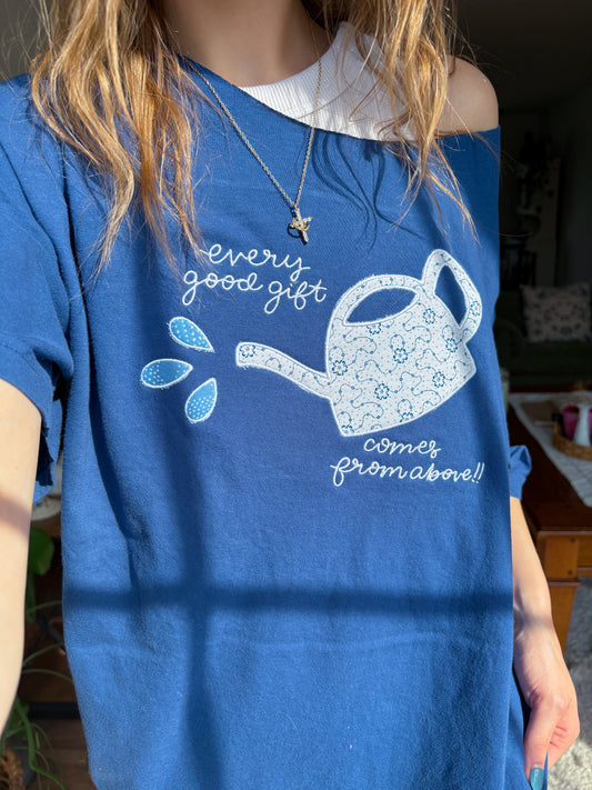 Watering Can patchwork tee