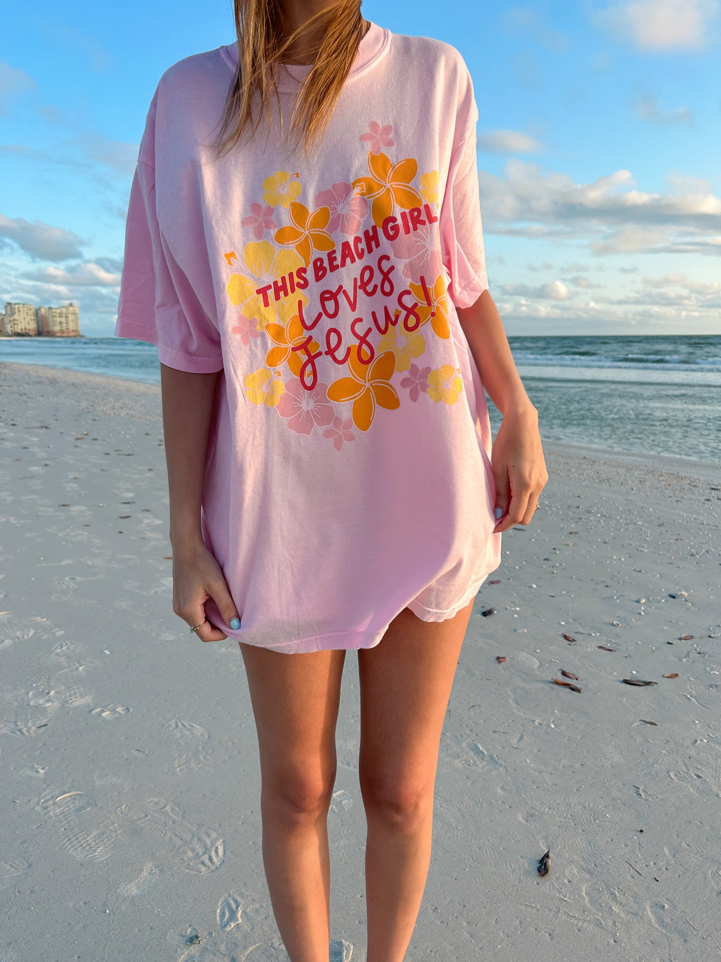 Beach Girl tee (pink)