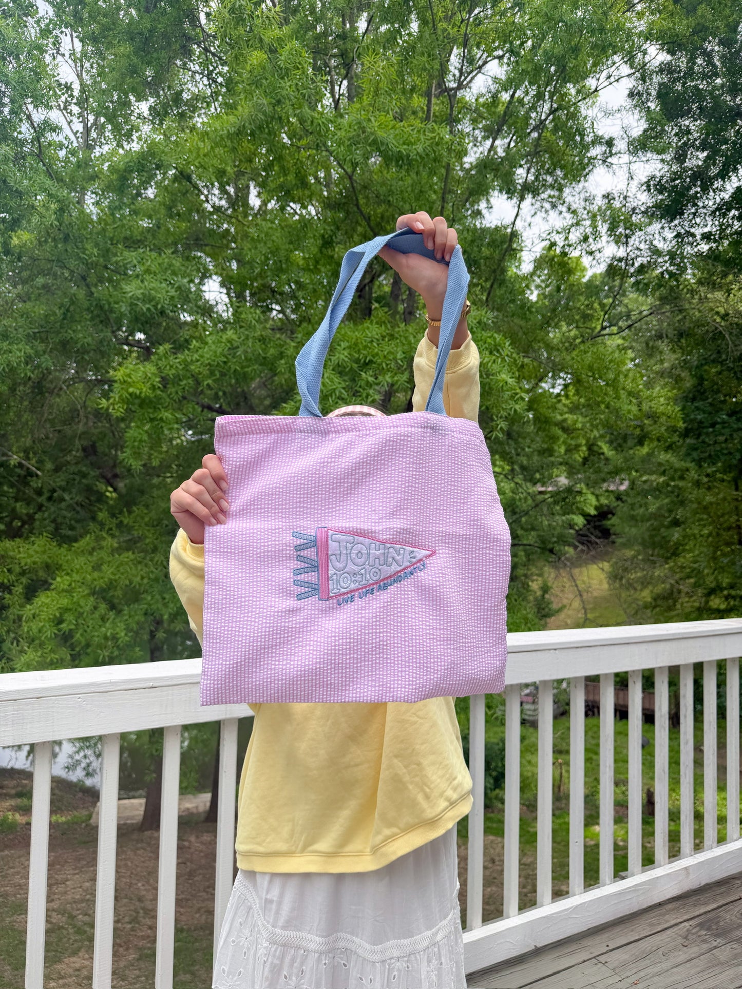 John 10:10 Bible bag