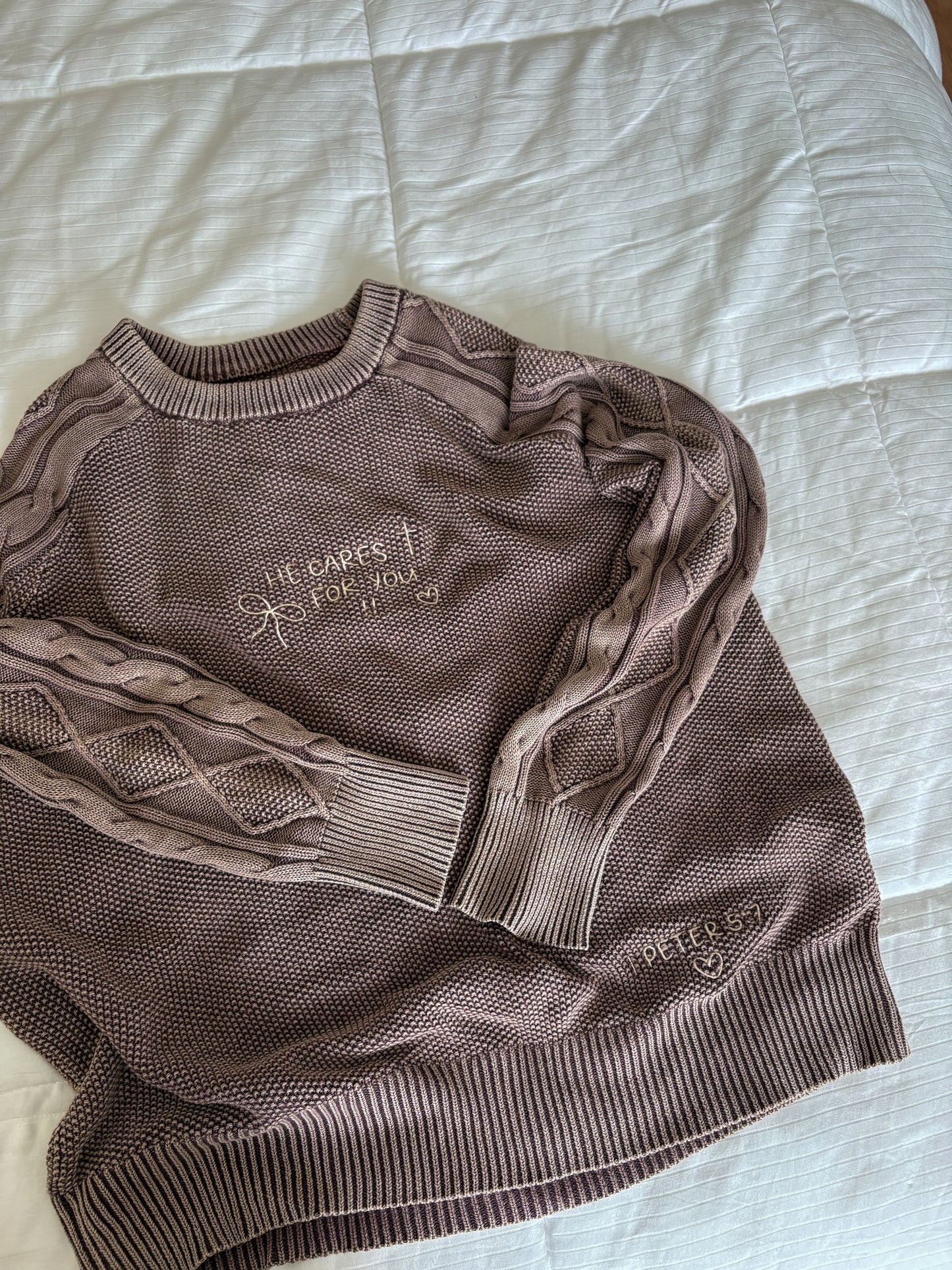 1 Peter 5:7 sweater