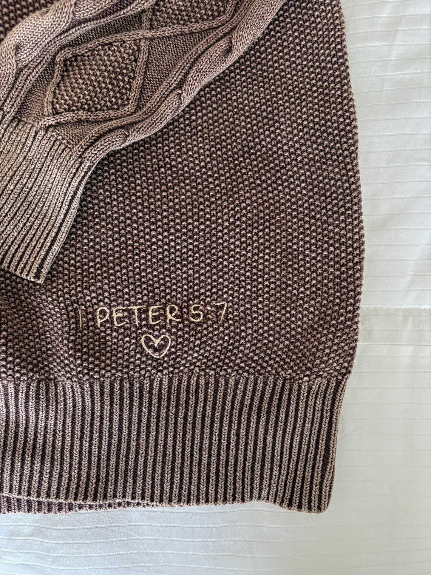 1 Peter 5:7 sweater