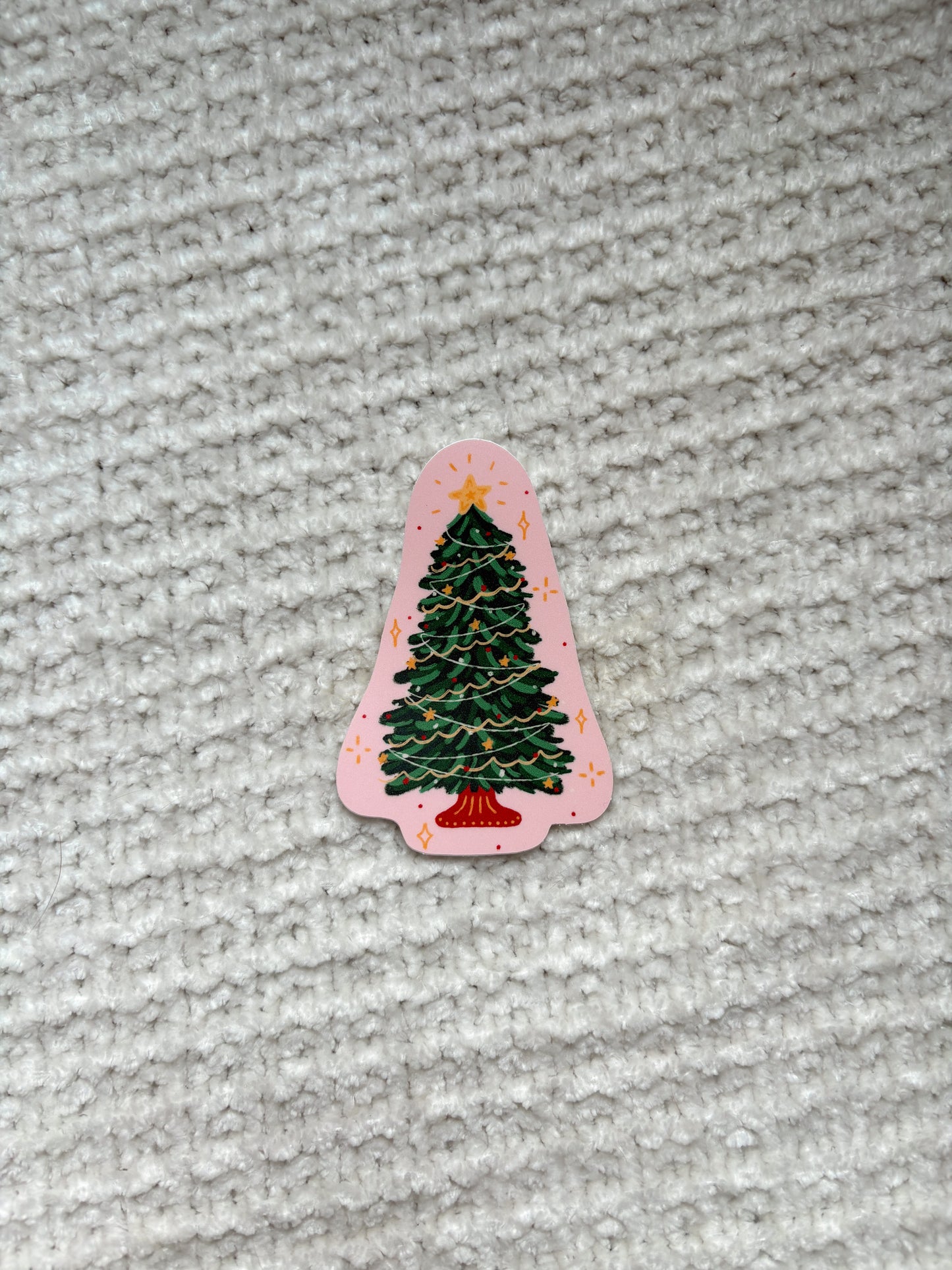 Pink Christmas Tree sticker
