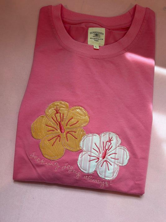 OOPSIE hibiscus tee (L)
