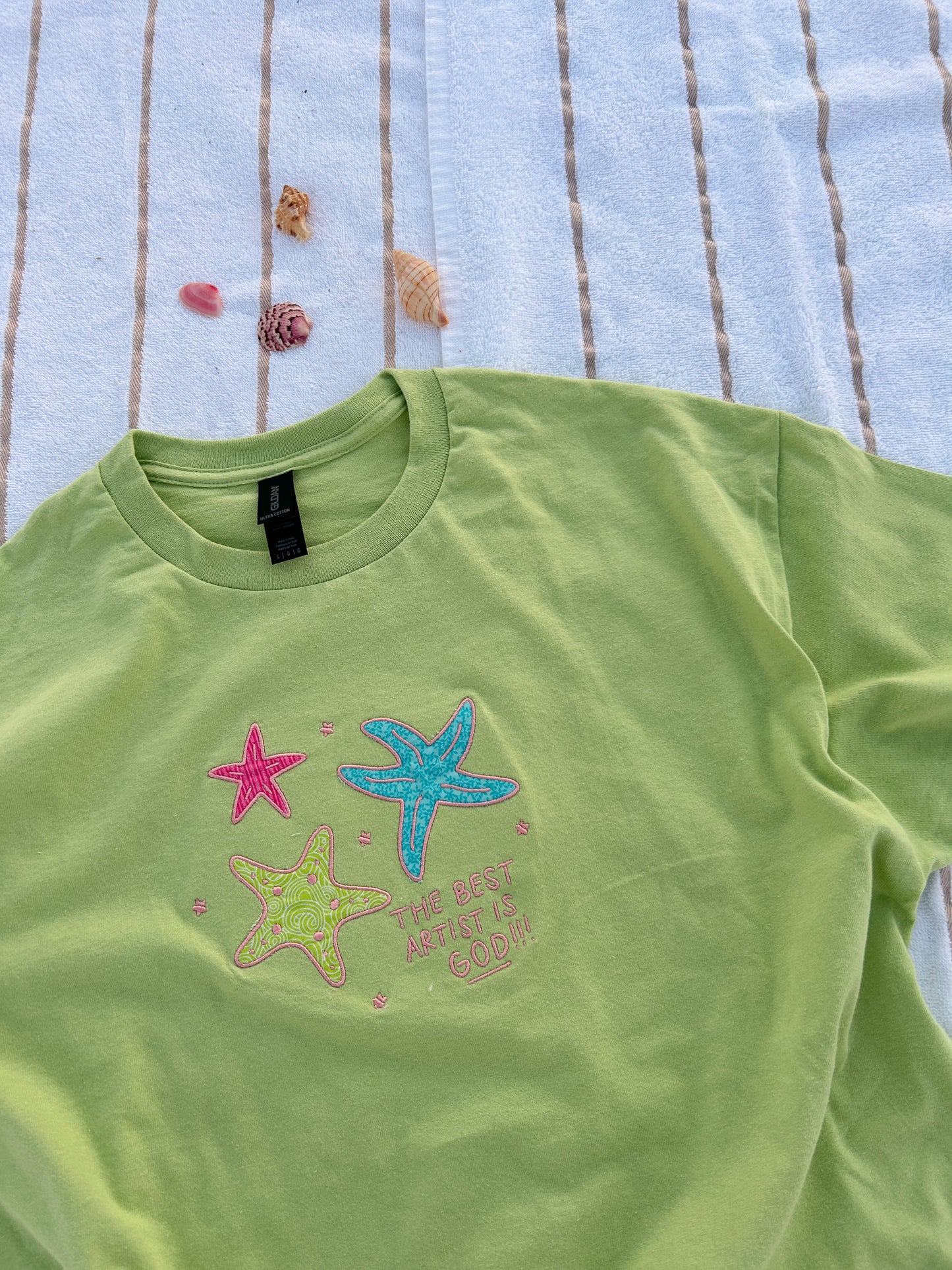 Starfish tee (green)