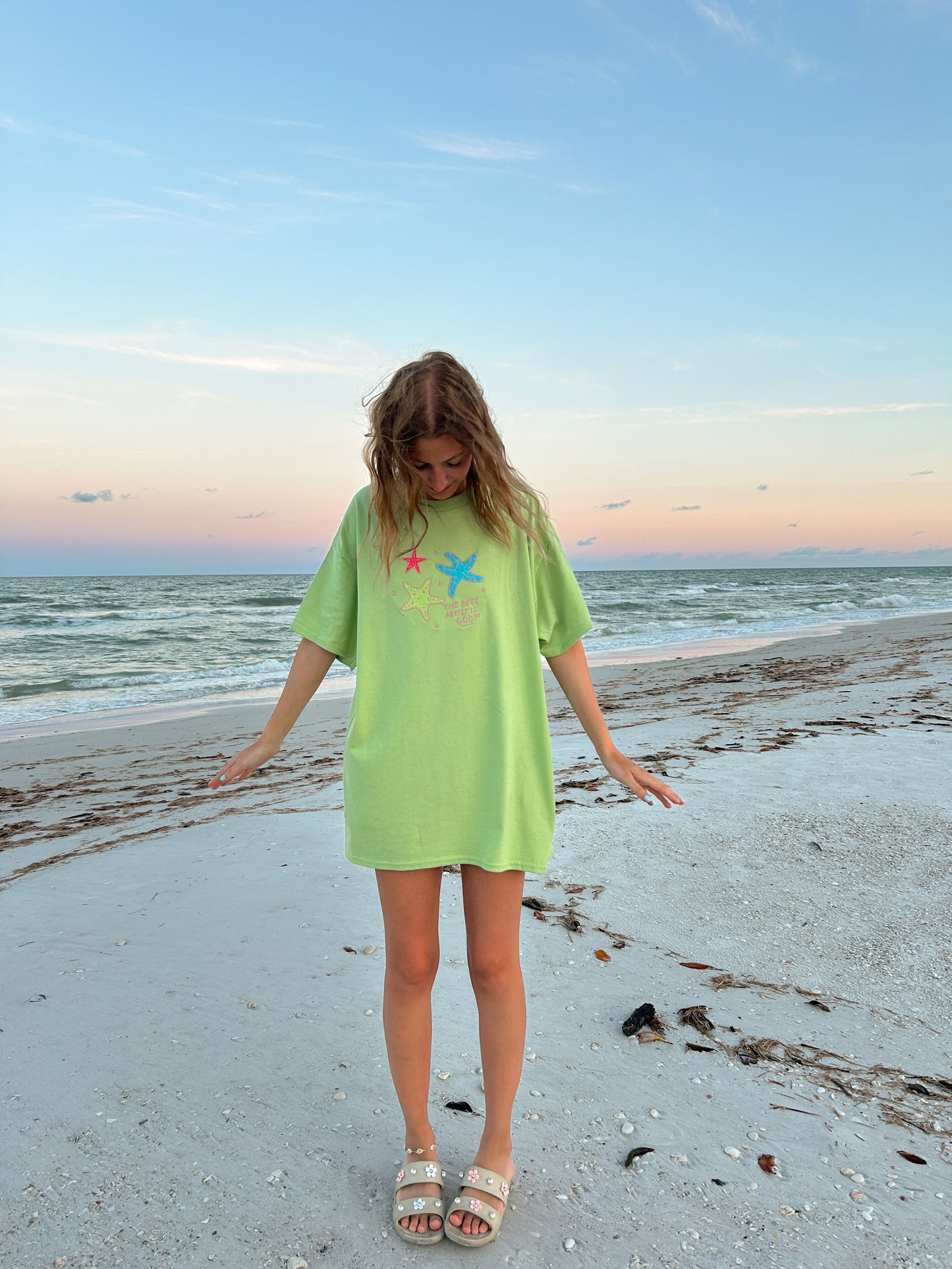 Starfish tee (green)