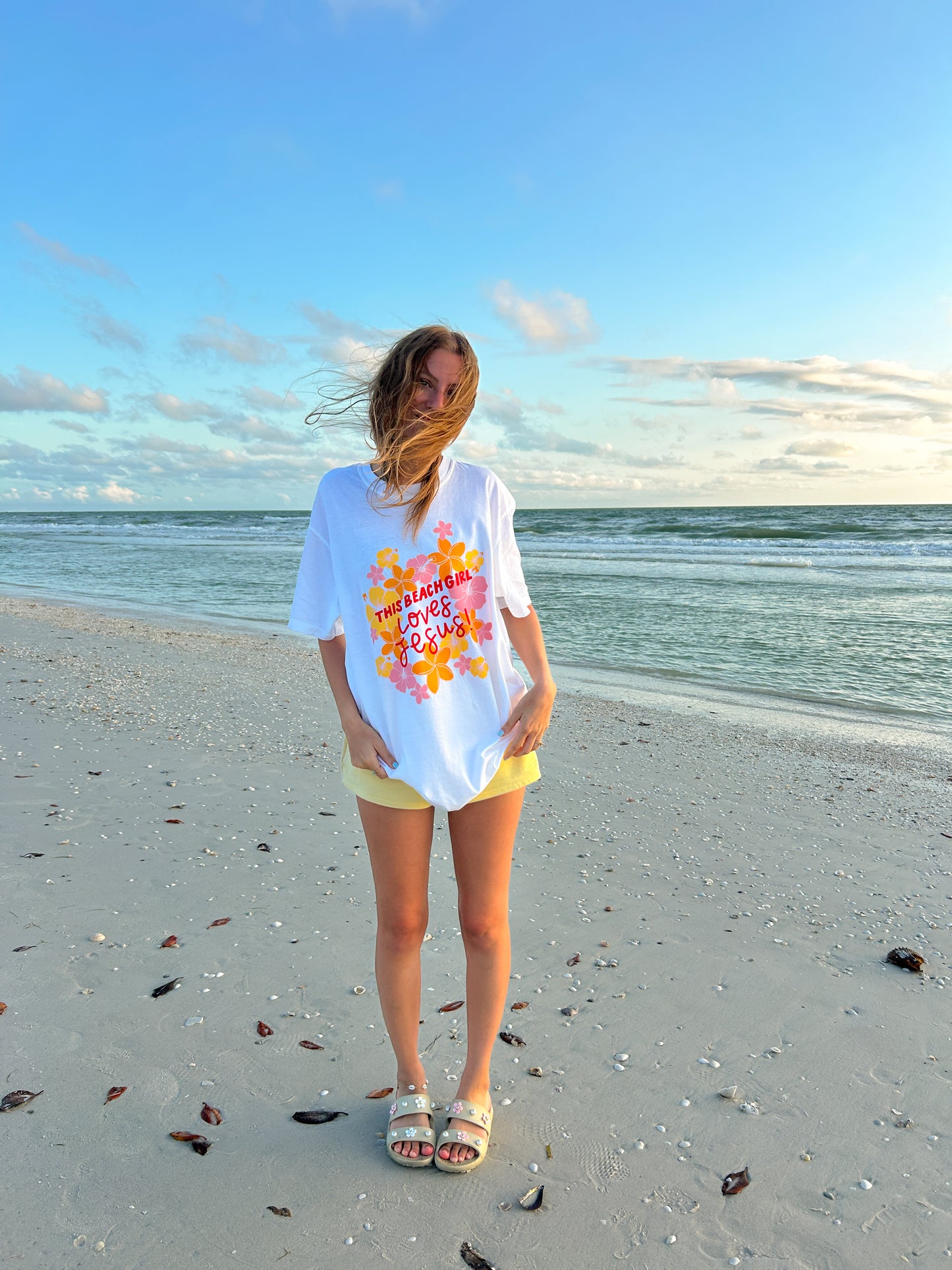 Beach Girl tee (white)