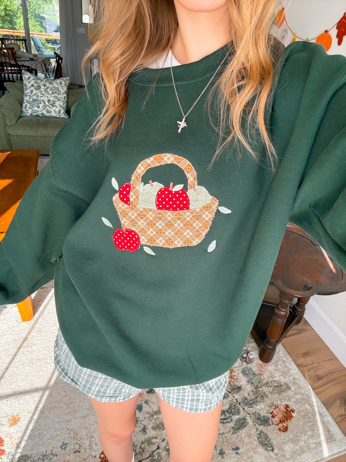 Apple Basket patchwork crew (green)