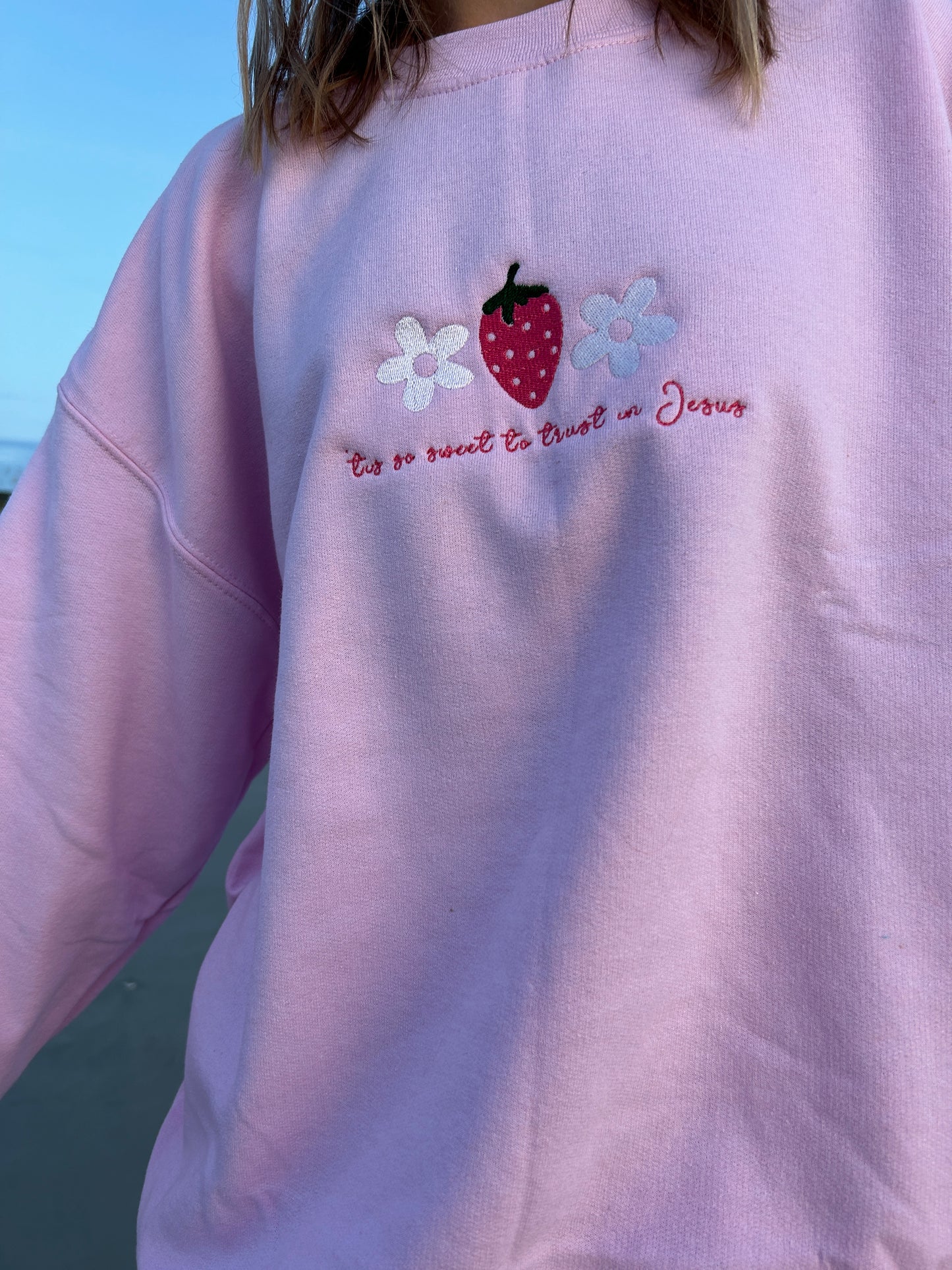 Strawberry Crewneck (pink!)