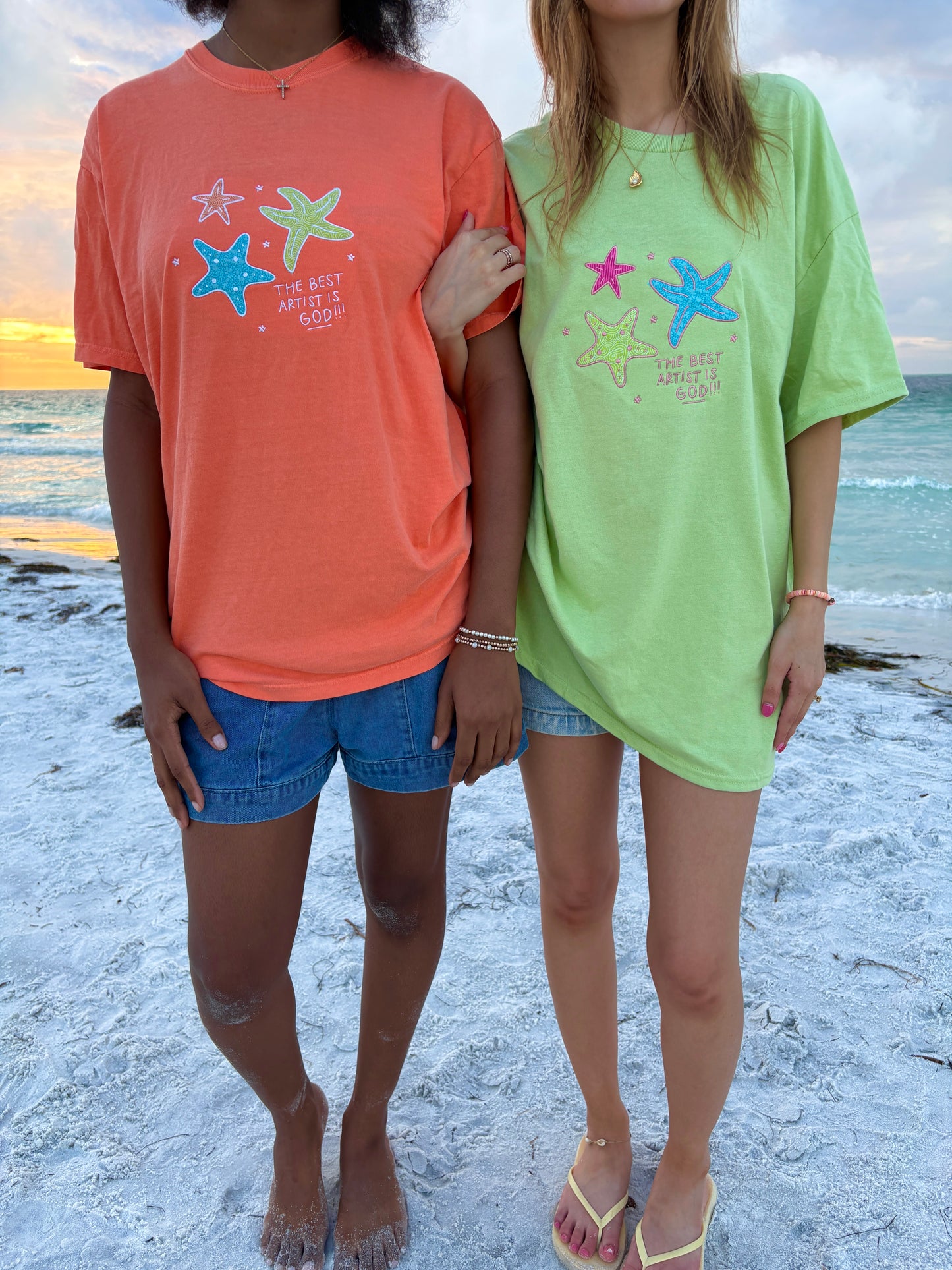 Starfish tee (orange)