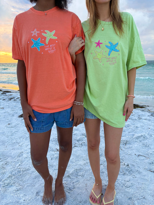 Starfish tee (orange)
