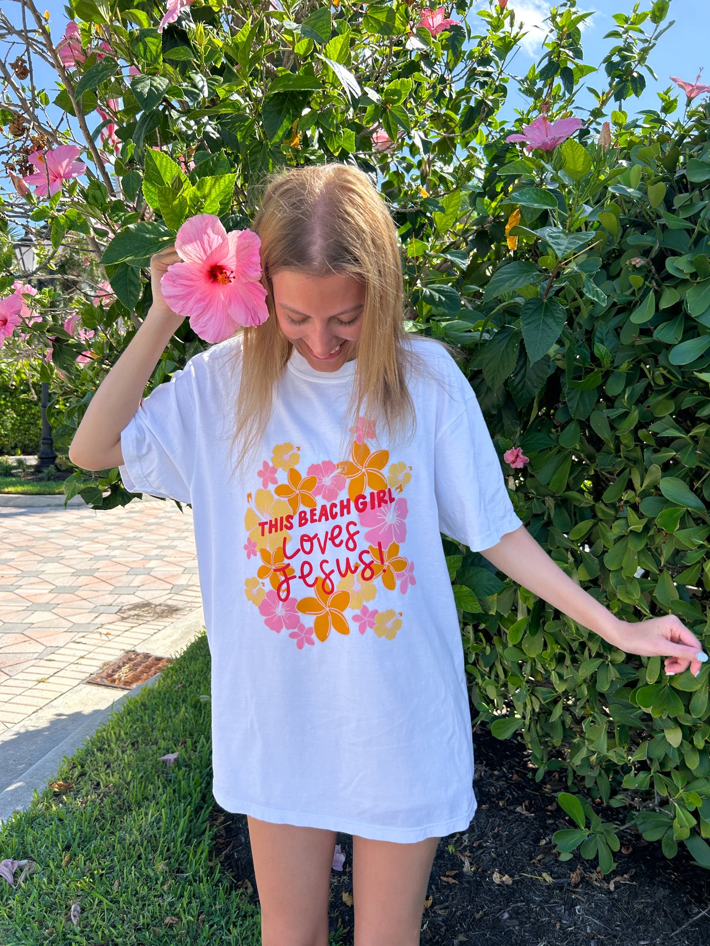 Beach Girl tee (white)