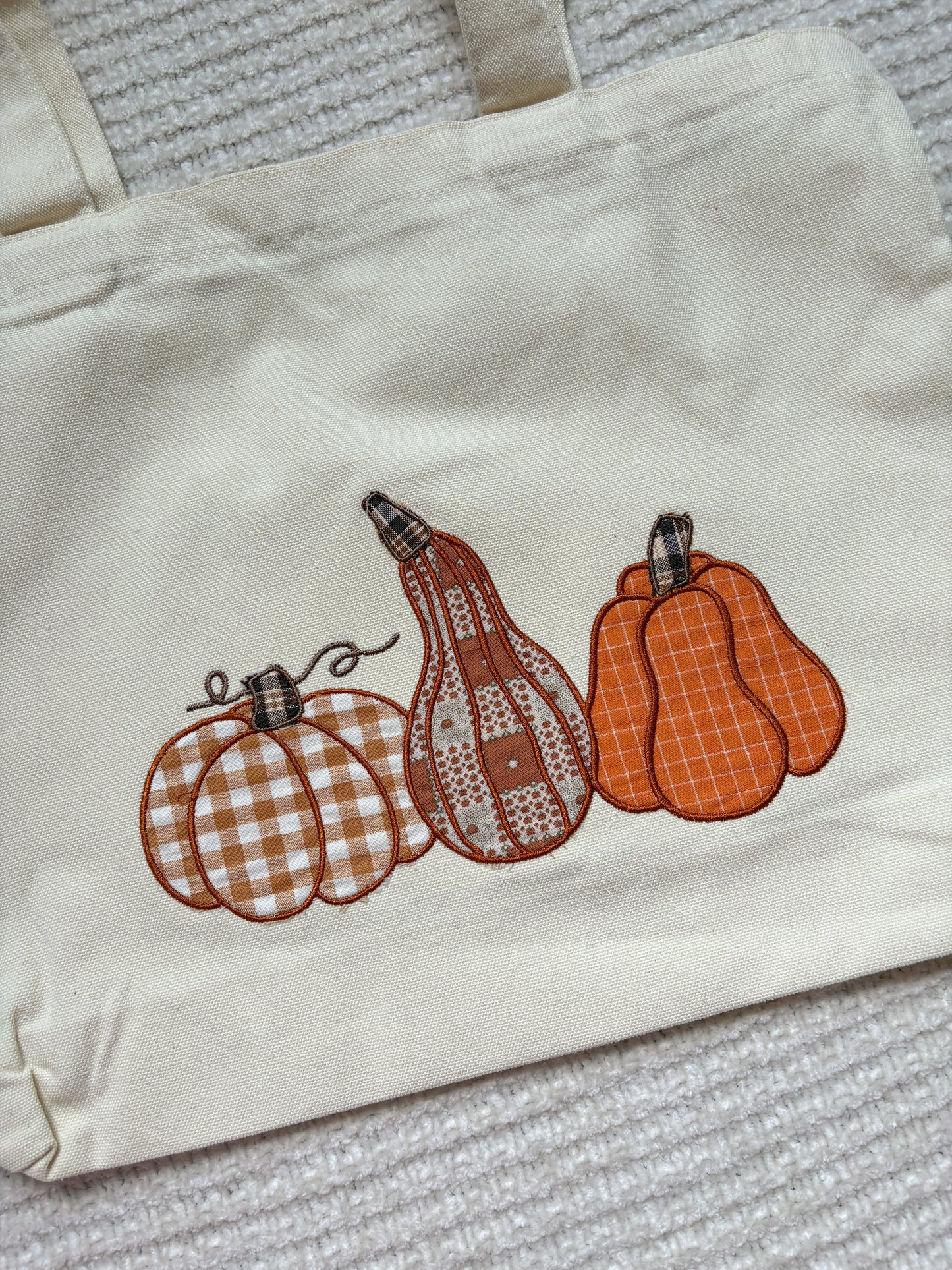 Pumpkin patchwork tote