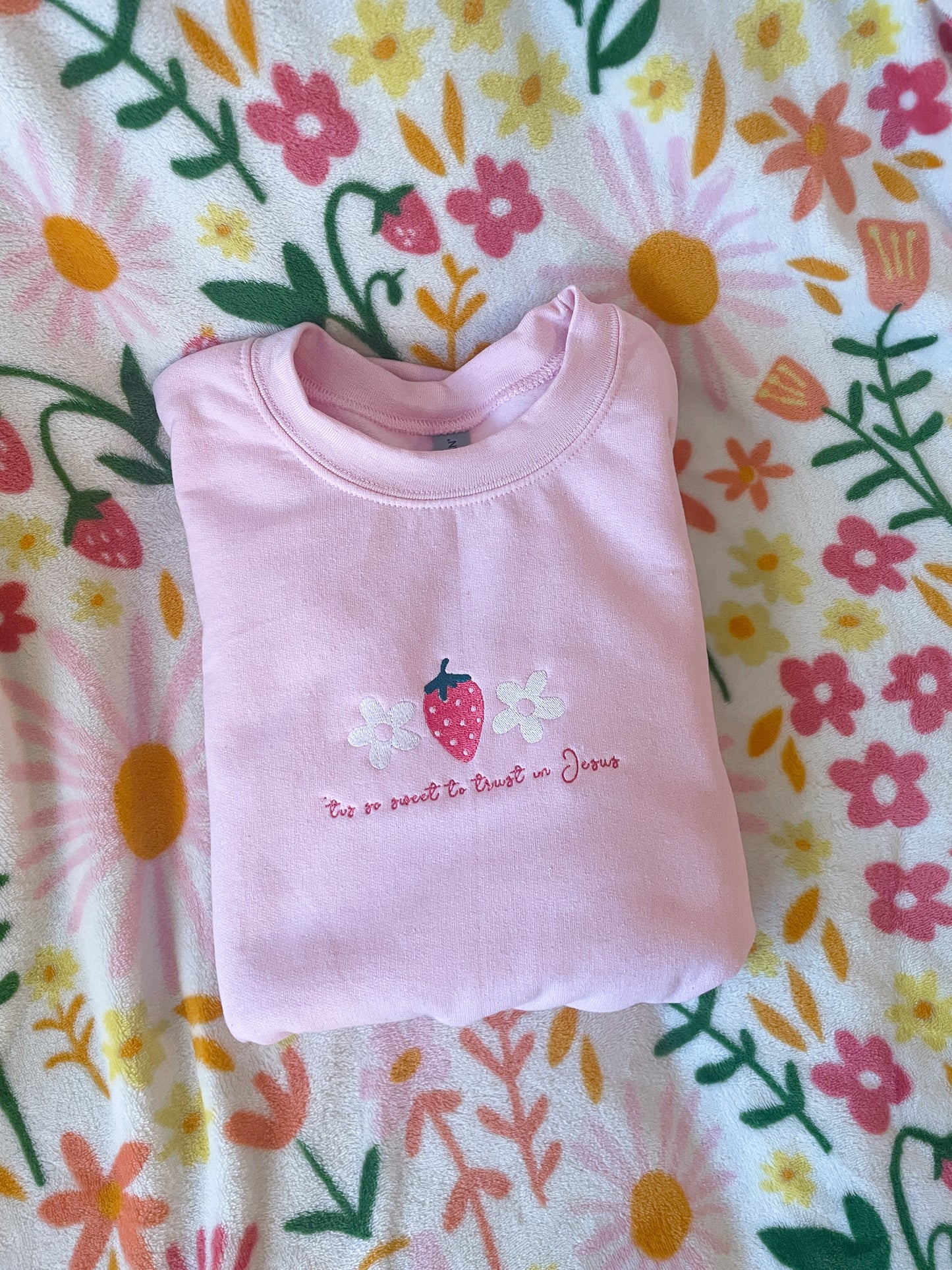 Strawberry Crewneck (pink!)