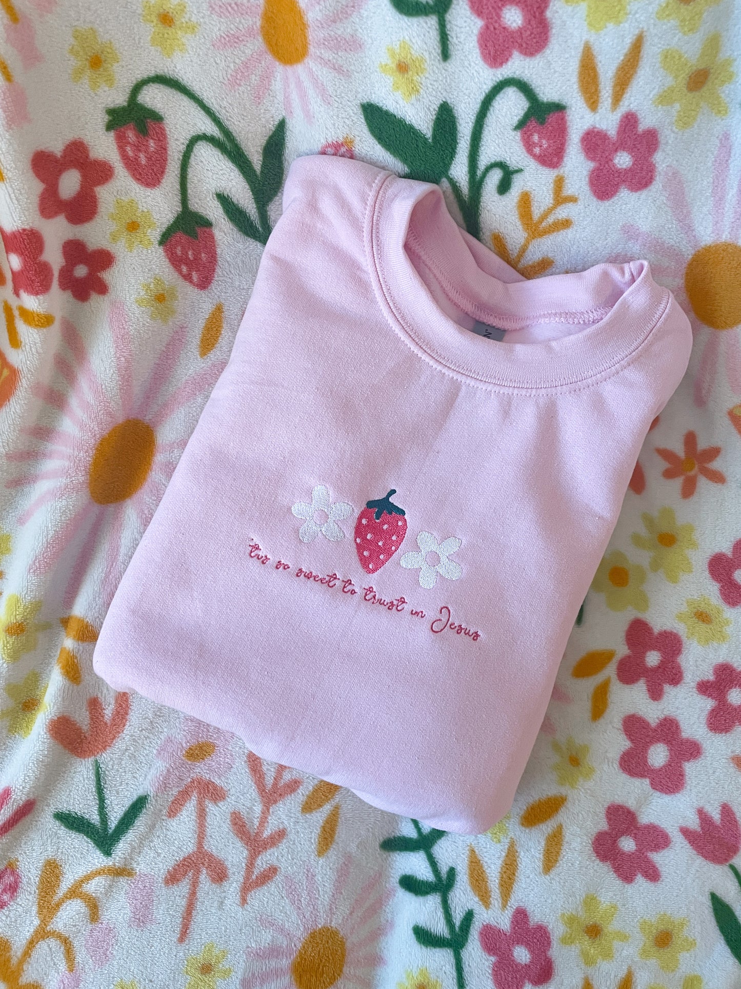 Strawberry Crewneck (pink!)